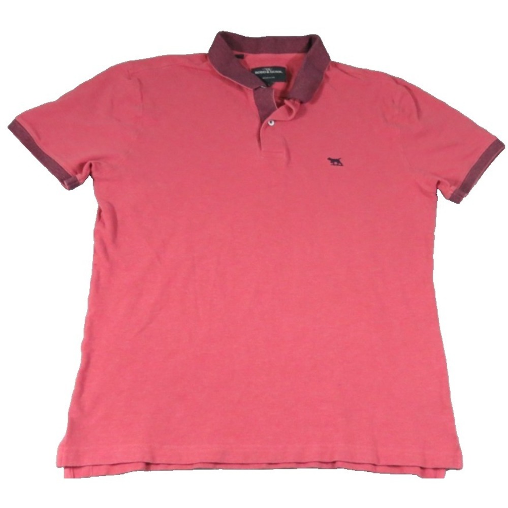 Rodd & Gunn Polo Shirt Mens Large Pink Sports Fit Slit Outdoor Golf Performance